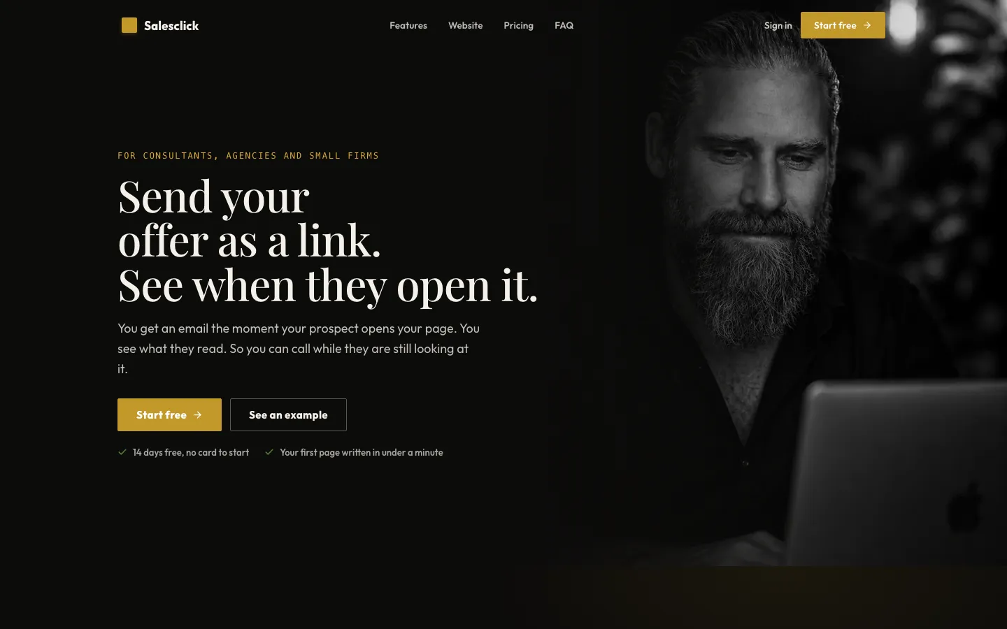 Salesclick website